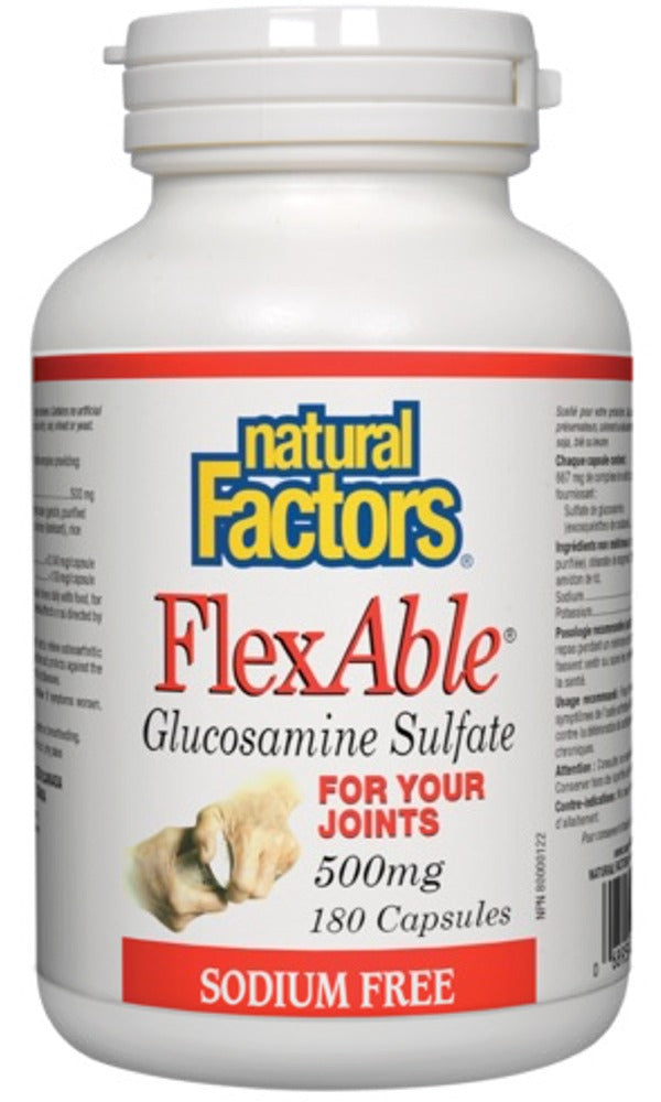 Natural Factors Flexable Glucosamine SF 500 mg, 180 Capsules