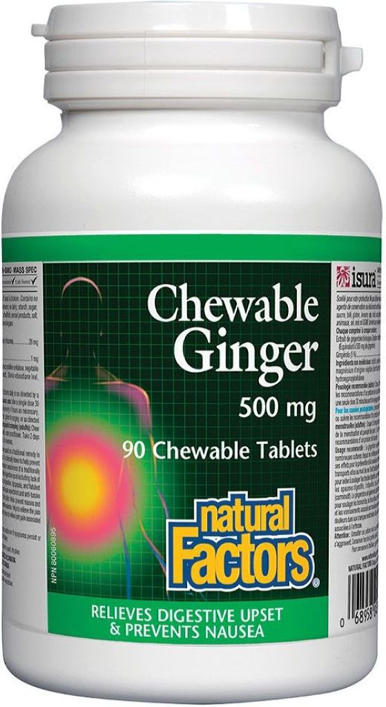 Natural Factors Ginger 500 mg- 90 chews