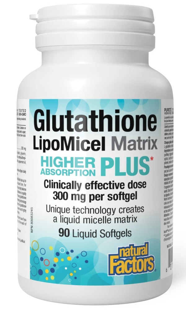 Natural Factors Glutathione LipoMicel Matrix liquid Softgels