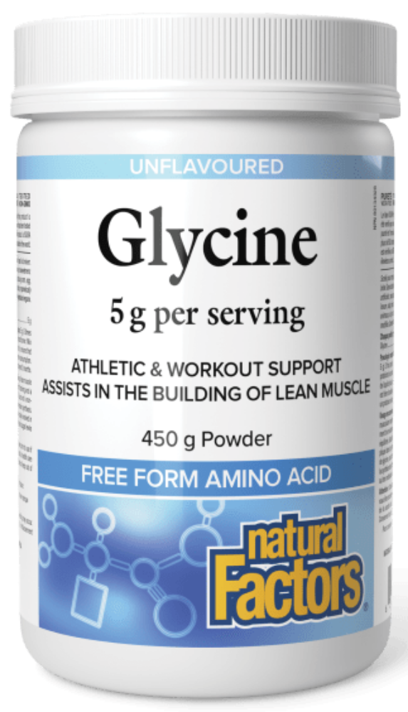 Natural Factors Glycine Powder Unflavoured, 450 g