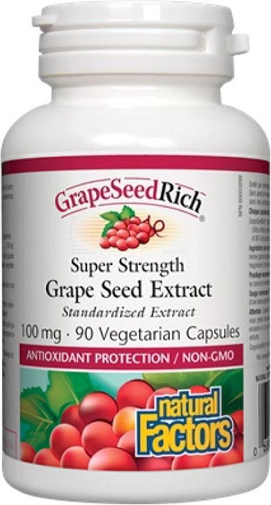 Natural Factors Grape Seed Extract 100 mg, 90 Capsules