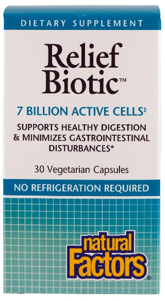 Natural Factors IBS Relief Biotic 7 Billion, 30 Vegetarian Capsules