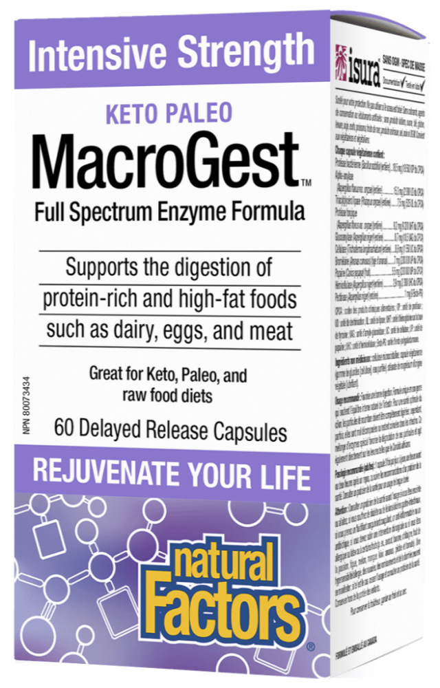 Natural Factors Keto Paleo Macrogest 60 DR Capusles