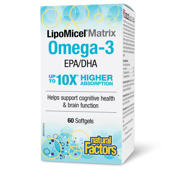 Natural Factors, LipoMicel Omega-3 60 softgels