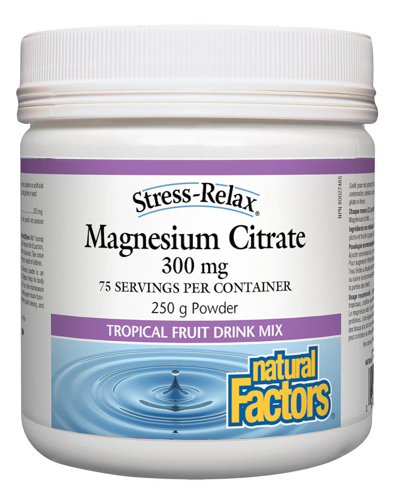 Natural Factors Magnesium Citrate Tropical Fruit, 250 gr