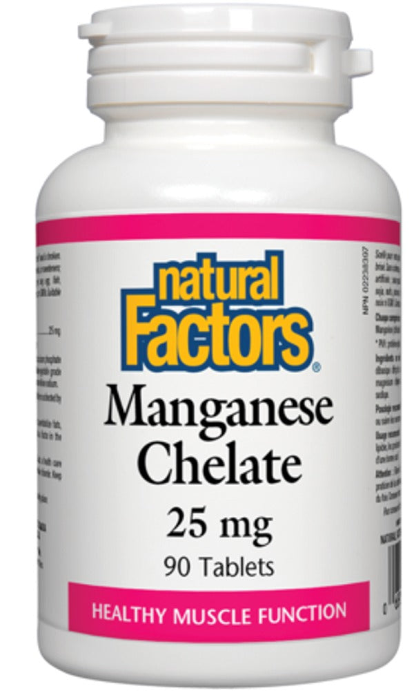 Natural Factors Manganese Chelate 25mg, 90 Tablets