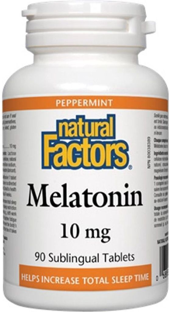 Natural Factors Melatonin 10mg, 90 sub Tablets