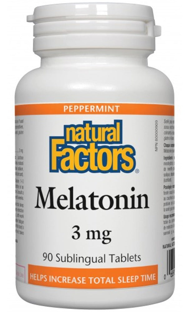 Natural Factors Melatonin 3 mg, 90 sub Tablets