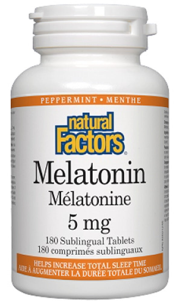 Natural Factors Melatonin 5 mg, 180 sub Tablets
