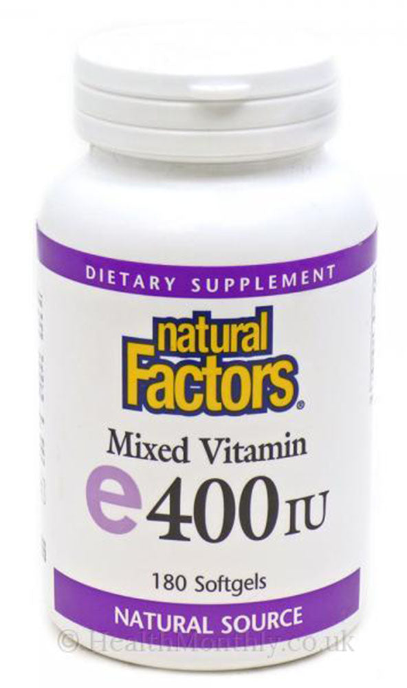 Natural Factors Mixed Vitamin E 400 iu, 180 Softgels