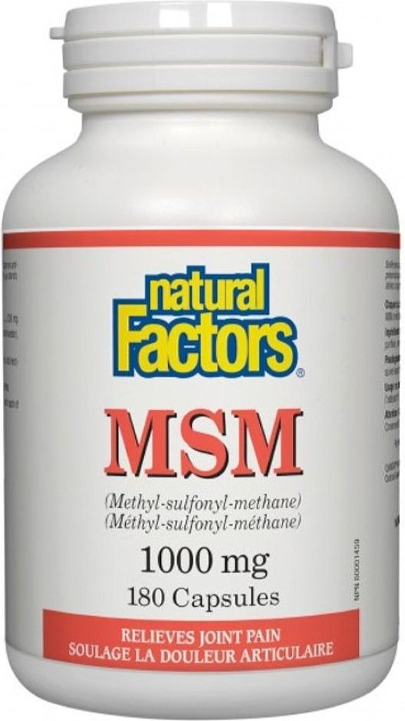 Natural Factors MSM 1000 mg, 180 Capsules