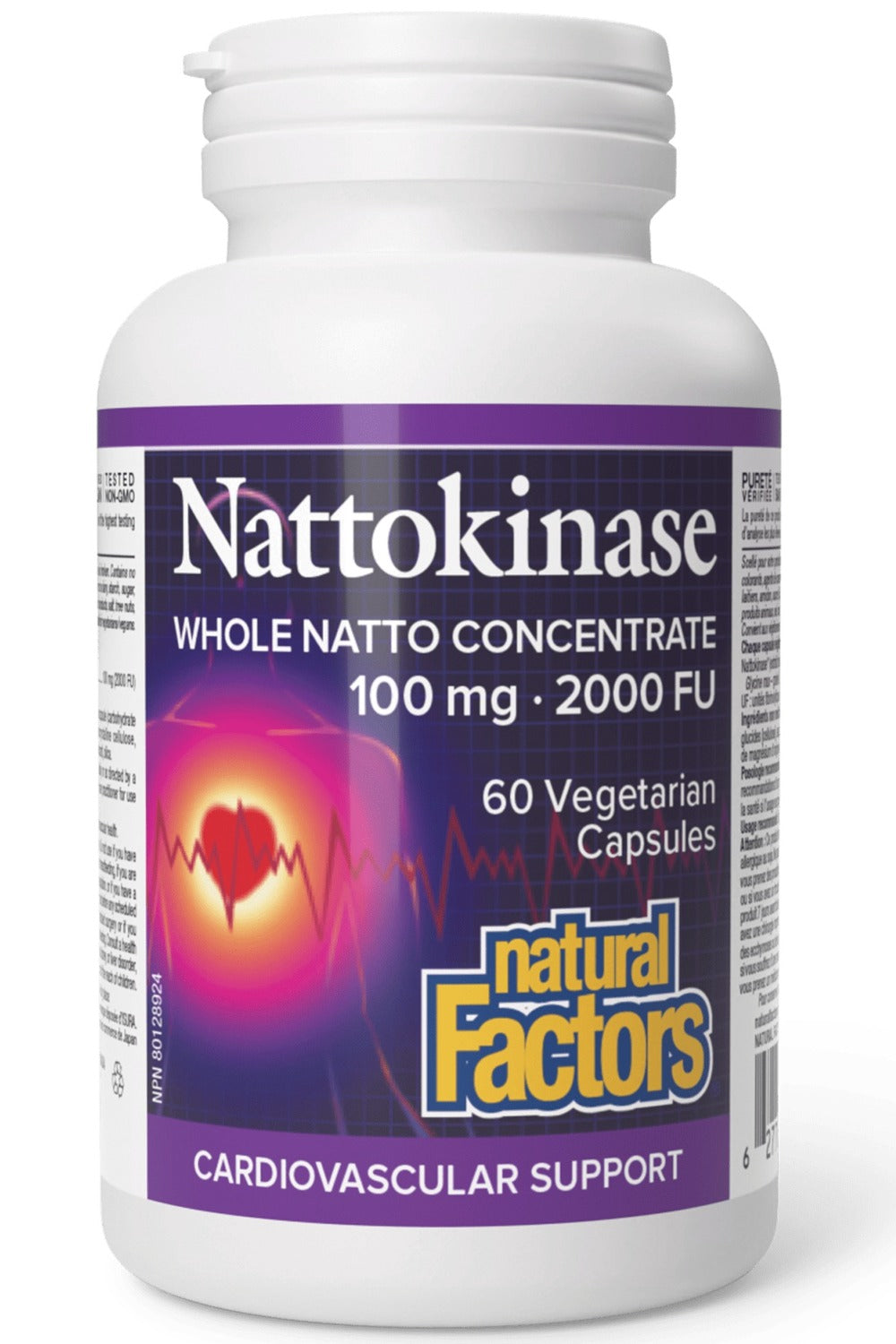 Natural Factors Nattokinase 100 mg, 60 Vegetarian Capsules