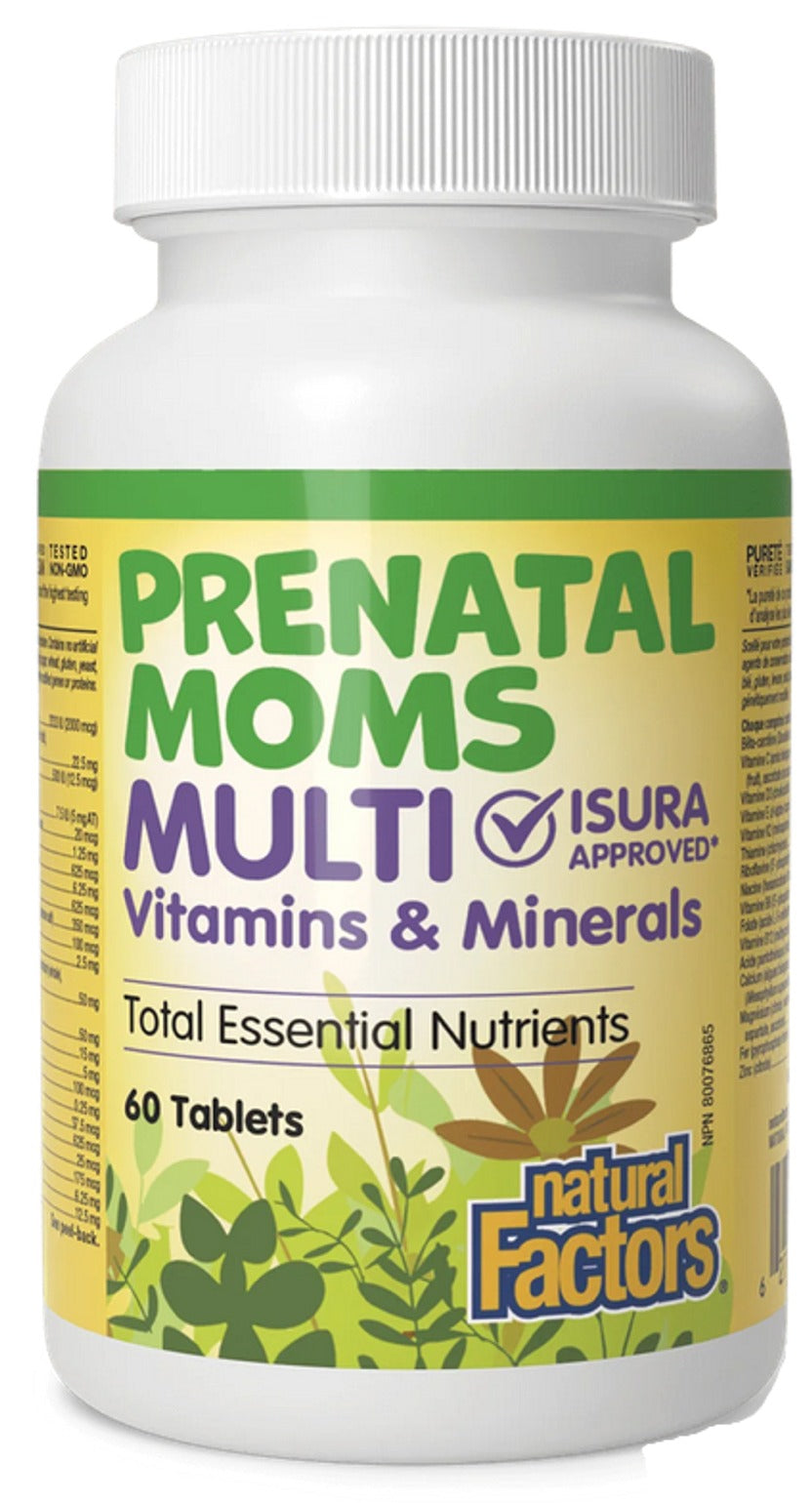 Natural Factors Prenatal Moms Multi Vitamins & Minerals 60 Tablets