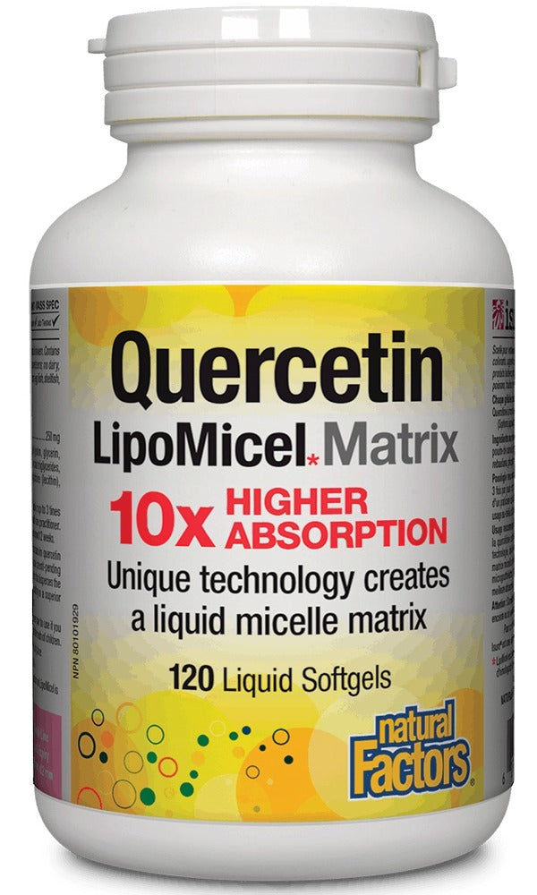 Natural Factors Quercetin Lipomicel Matrix 120 Softgels