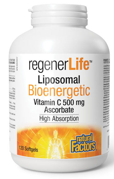 Natural Factors Regenerlife Liposomal Bioenergetic C 120 Softgels
