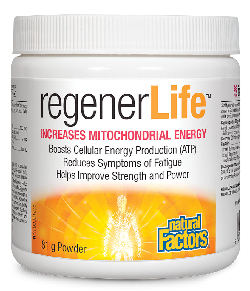 Natural Factors Regenerlife Mitochondrial Energy Pwd, 81 gr