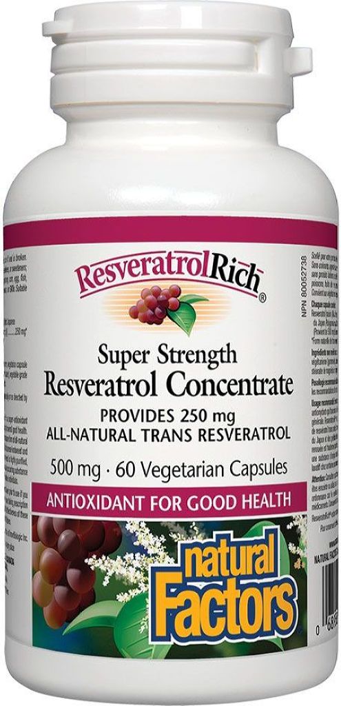 Natural Factors ResveratrolRich Super Strength 60 Capsules