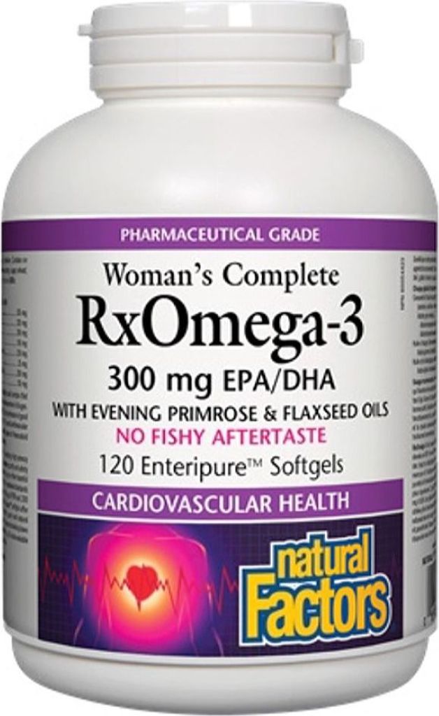 Natural Factors RxOmega 3 for Women 300 mg, 120 Softgels