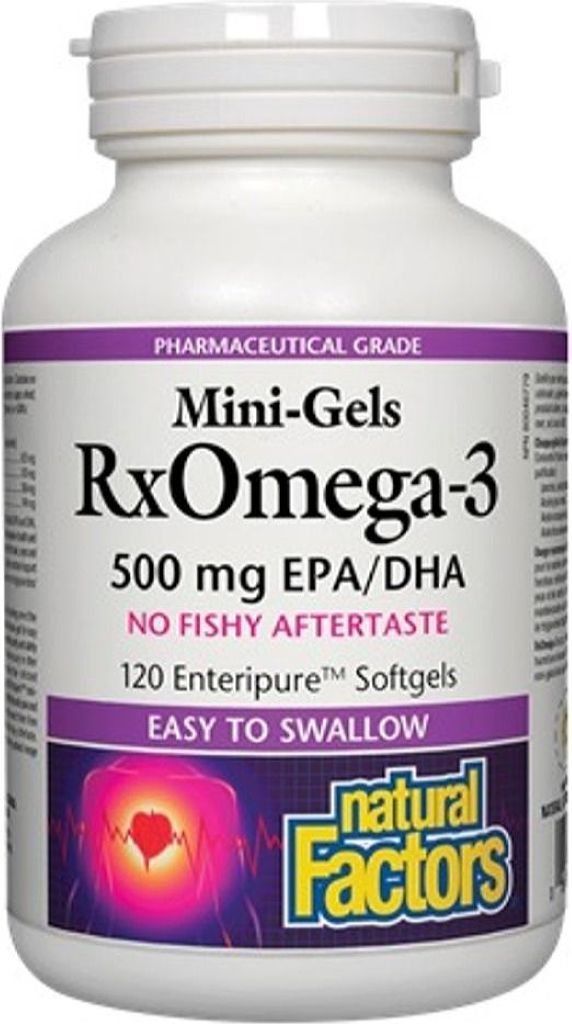 Natural Factors RxOmega 3 Mini-Gels 500 mg, 120 Softgels