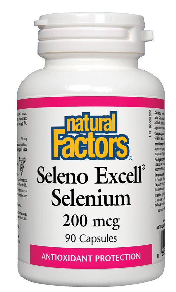 Natural Factors Seleno Excell Selenium 200 mcg, 90 Capsules