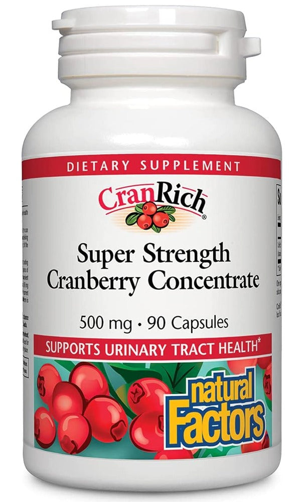 Natural Factors Super Strength Cranberry Concentrate 500 mg, 90 Softgels