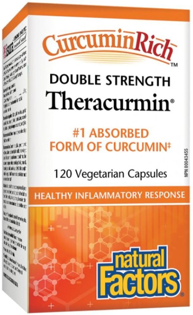 Natural Factors Theracurmin Double Strength 60 mg, 120 Vegetarian Capsules