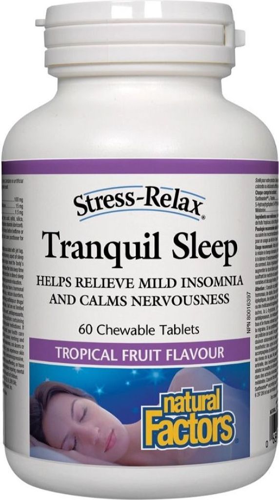 Natural Factors Tranquil Sleep Tropical Fruit, 60 chewables