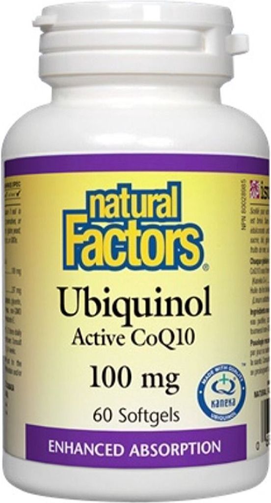 Natural Factors Ubiquinol Active CoQ10 100 mg, 60 Softgels