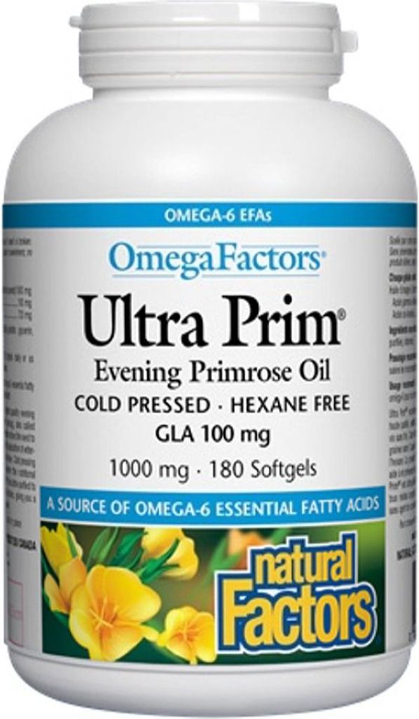 Natural Factors Ultra Primrose Oil 1000 mg, 180 Capsules