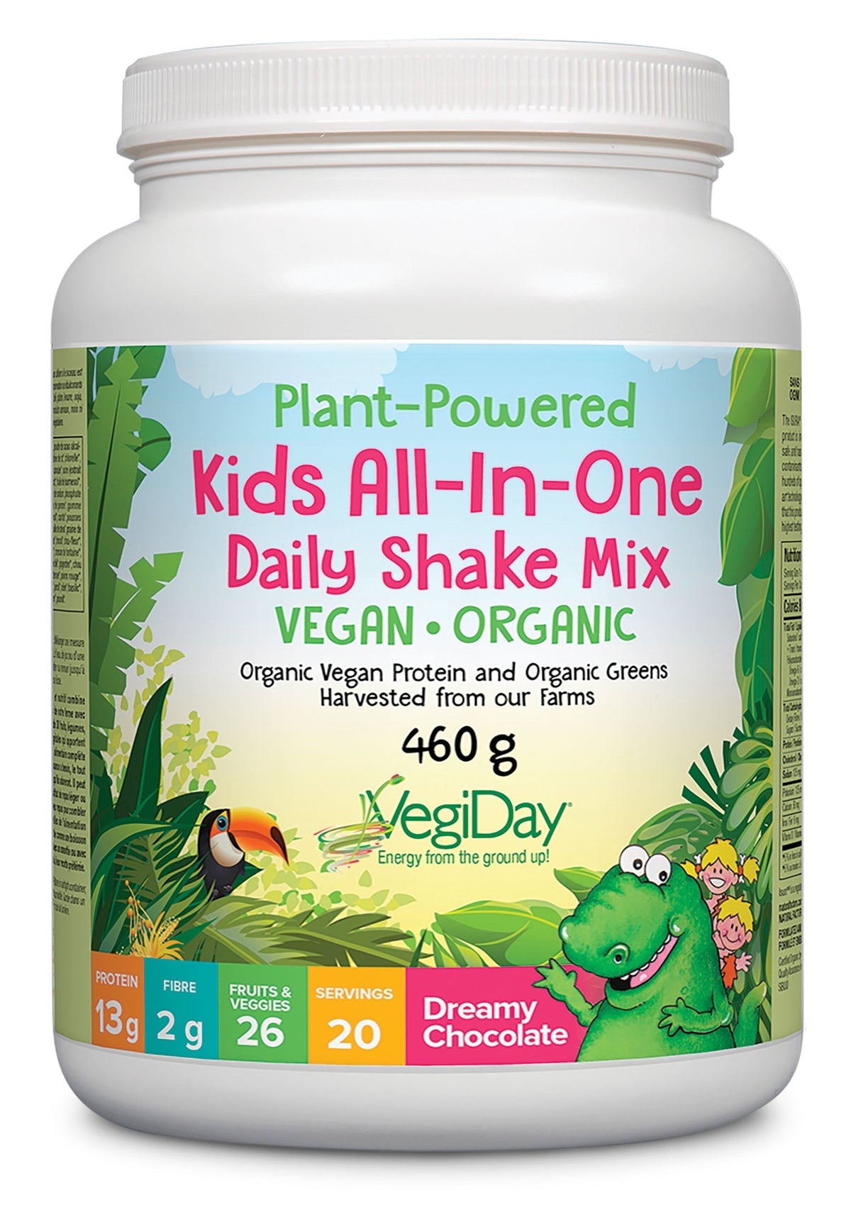 Natural Factors Vegiday Kids All-In-One Daily Shake Dreamy Chocolate 460 gr