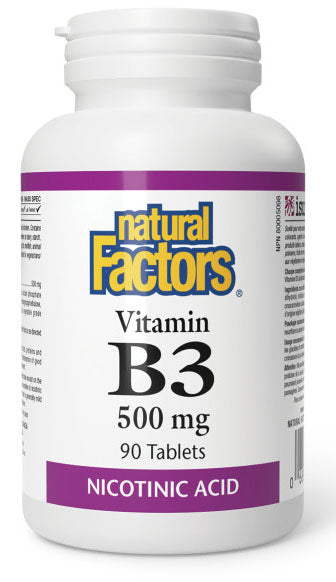 Natural Factors Vitamin B3 500 mg, 90 Tablets