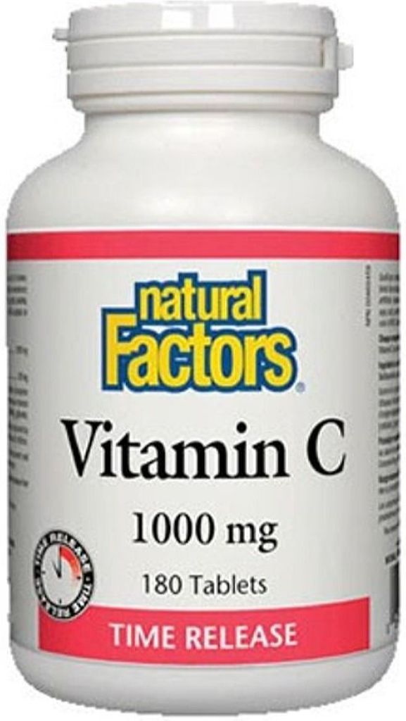 Natural Factors Vitamin C 1000mg Plus Bioflavonoids & Rosehips 180 Tablets