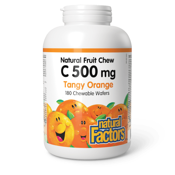 Natural Factors Vitamin C Orange 500 mg, 180 chews