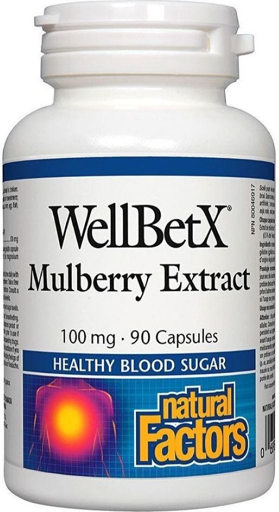 Natural Factors WellBetX Mulberry Extract 100 mg, 90 Capsules