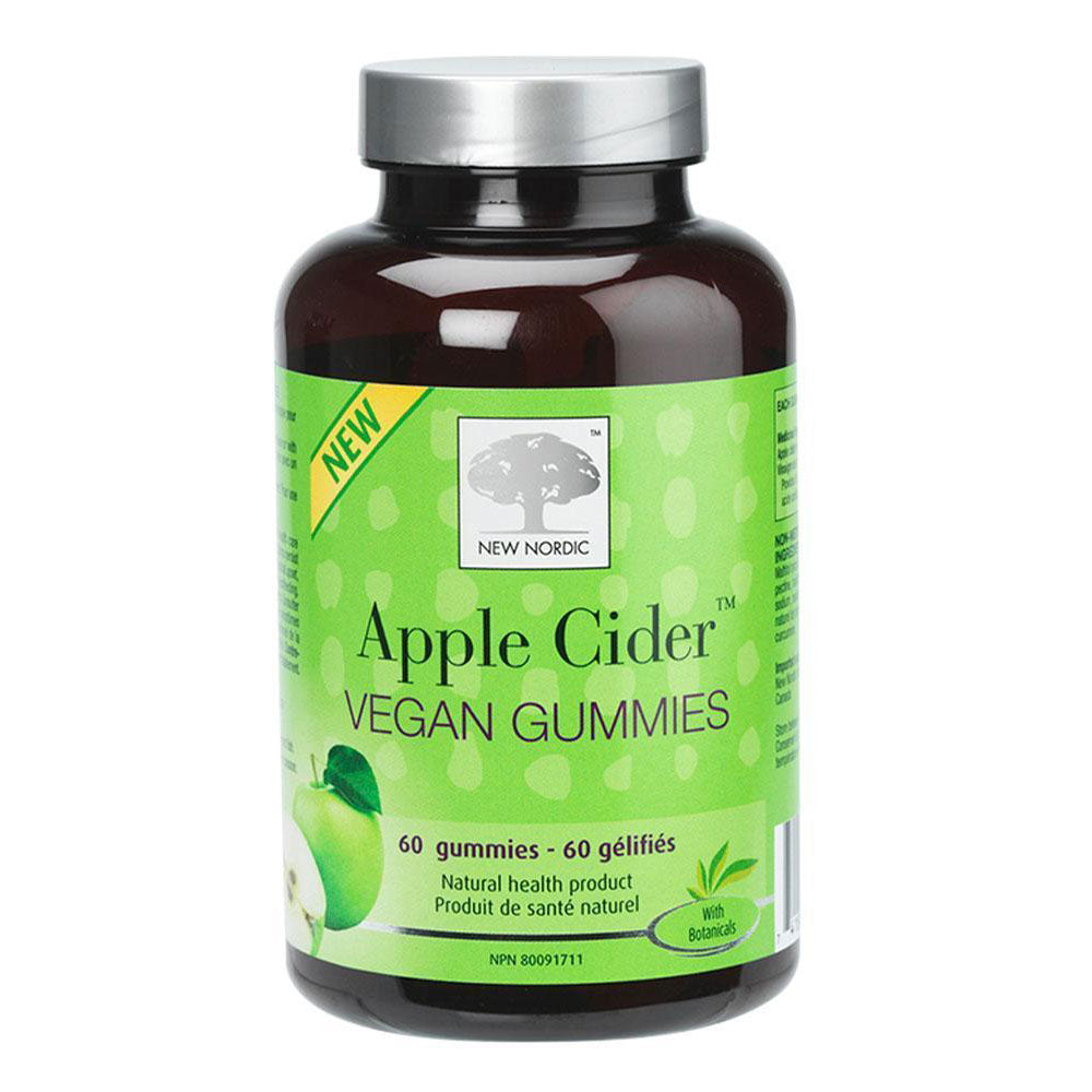 New Nordic Apple Cider Vegan Gummies, Apple, 60 Gummies