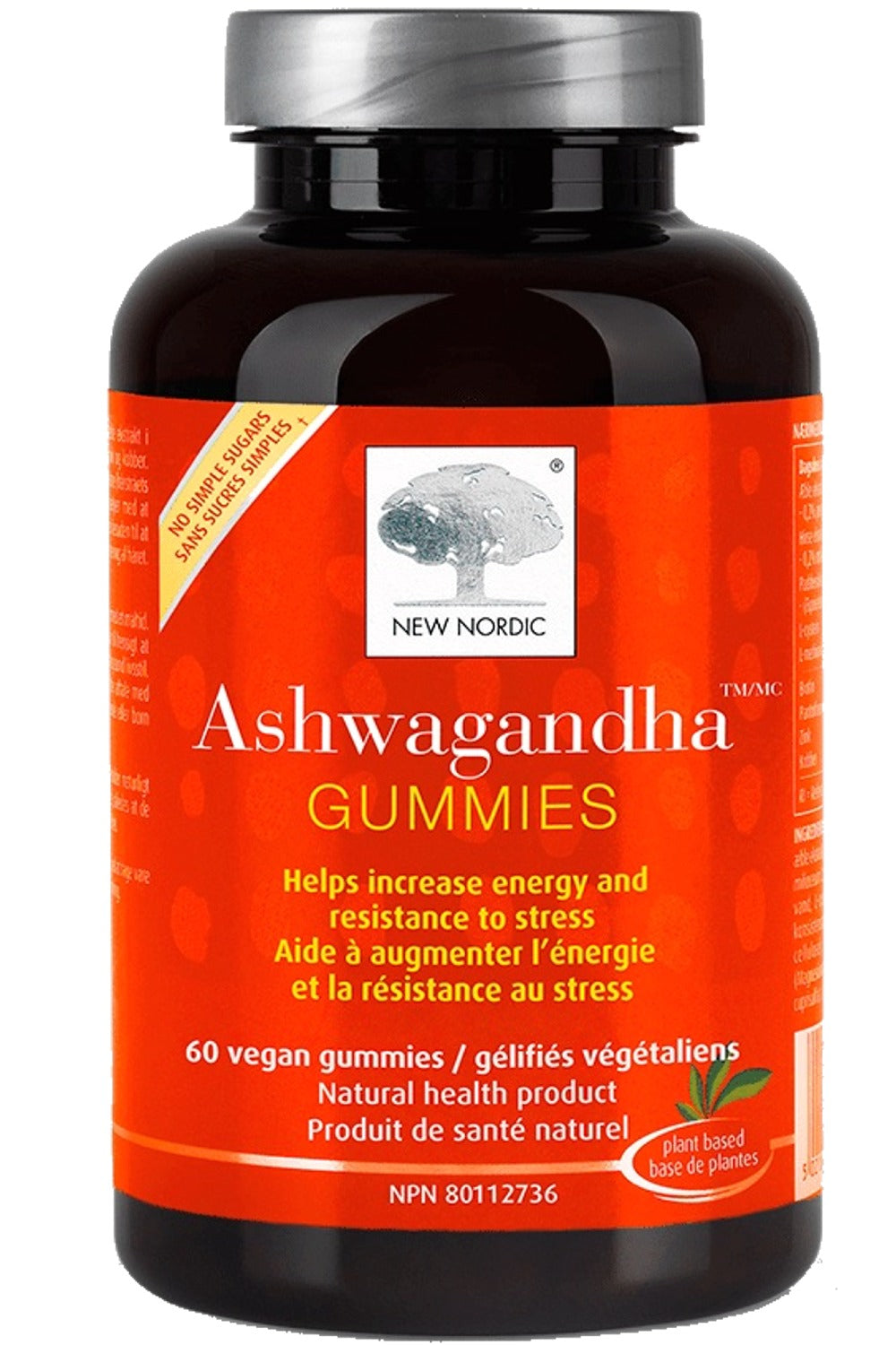 New Nordic Ashwagandha Gummies, Mango-Peach, 60 Gummies