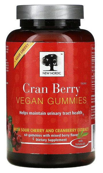 New Nordic Cran Berry Vegan Gummies, 60 Gummies