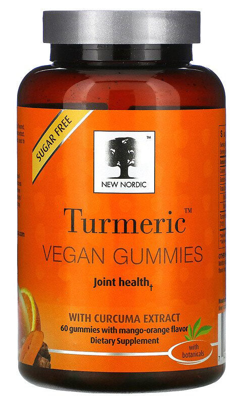 New Nordic Turmeric Vegan Gummies, Mango-Orange, 60 Gummies