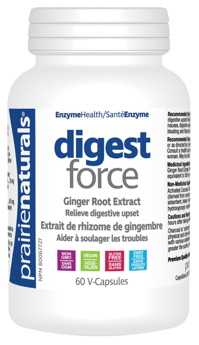 Prairie Naturals Digest-Force, 60 Vegetable Capsules
