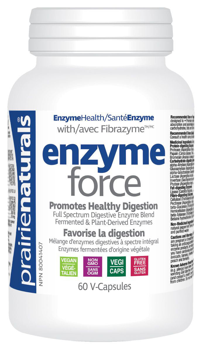 Prairie Naturals Enzyme-Force, 60 Vegetable Capsules