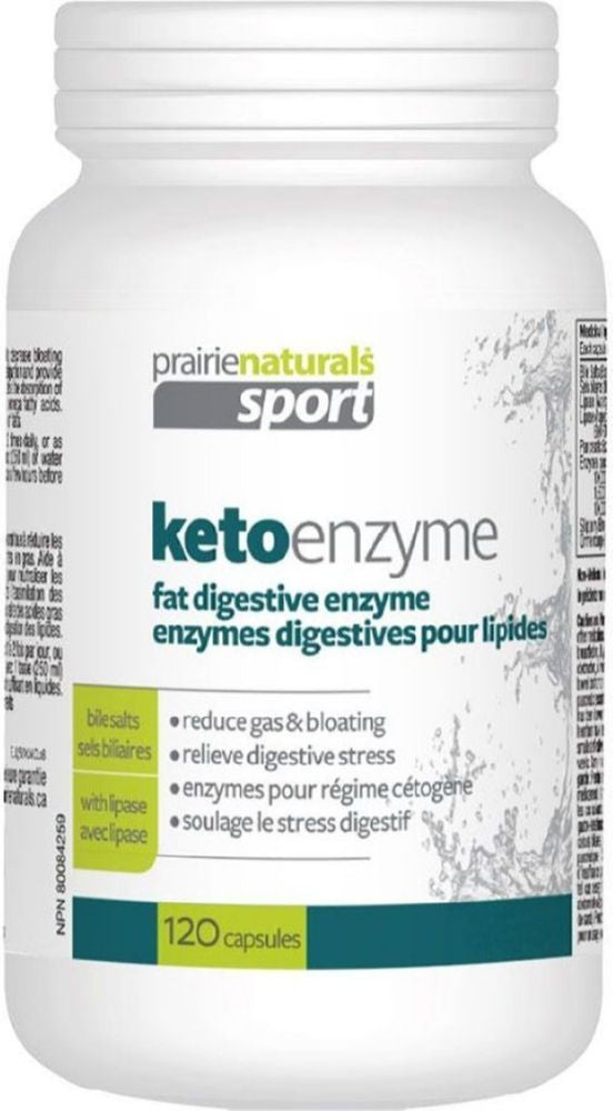 Prairie Naturals KetoEnzyme Fat Digestive Enzymes, 120 Capsules