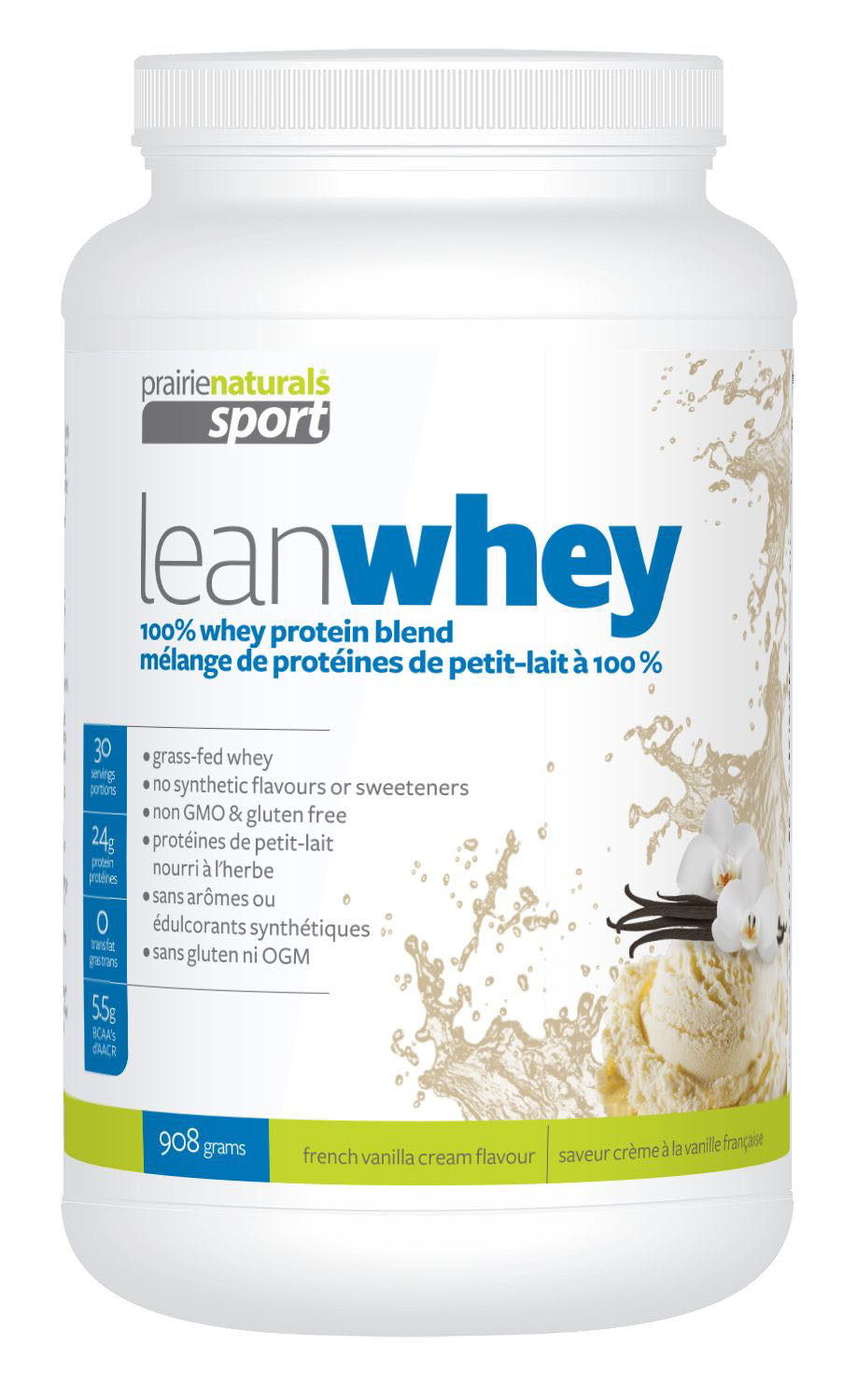 Prairie Naturals Lean Whey Protein Powder, French Vanilla, 908 g
