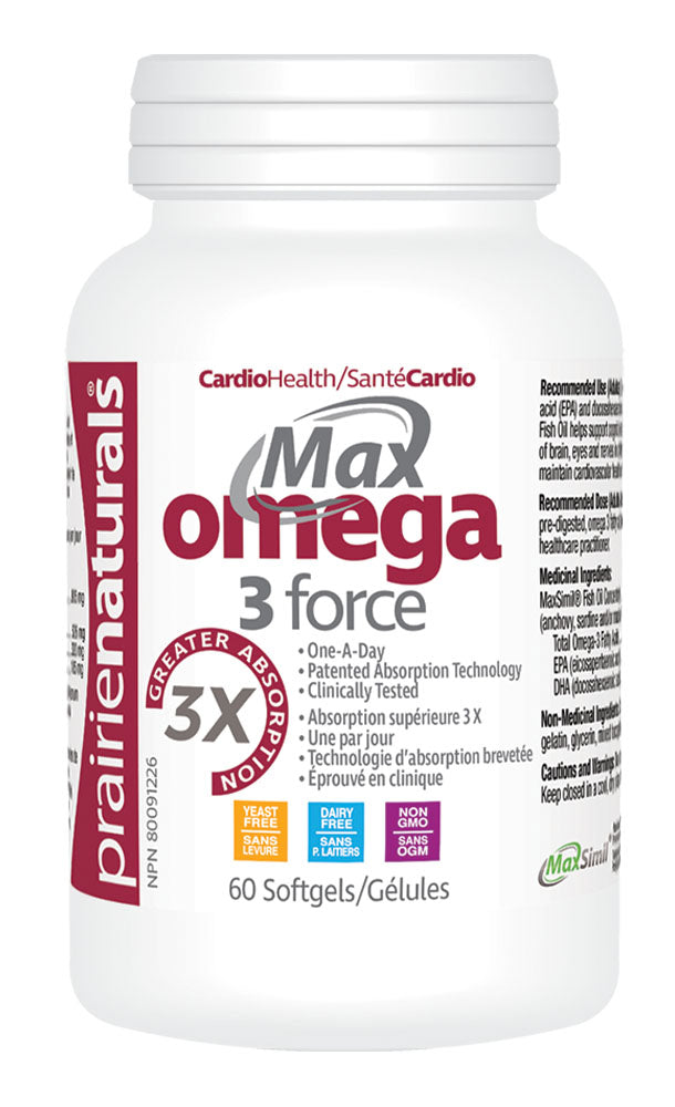 Prairie Naturals Max Omega-3 Force, 60 Softgels