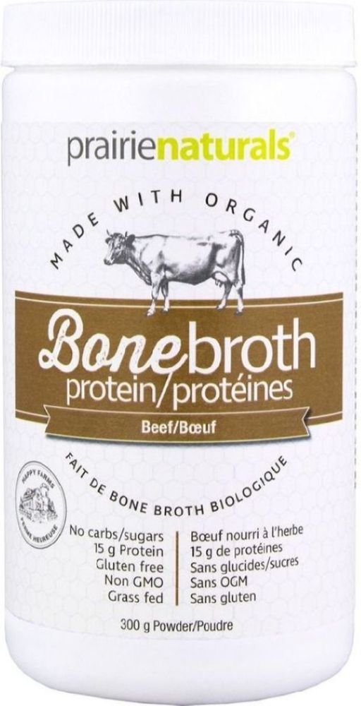 Prairie Naturals Organic Beef Bone Broth Protein Powder, 300 g
