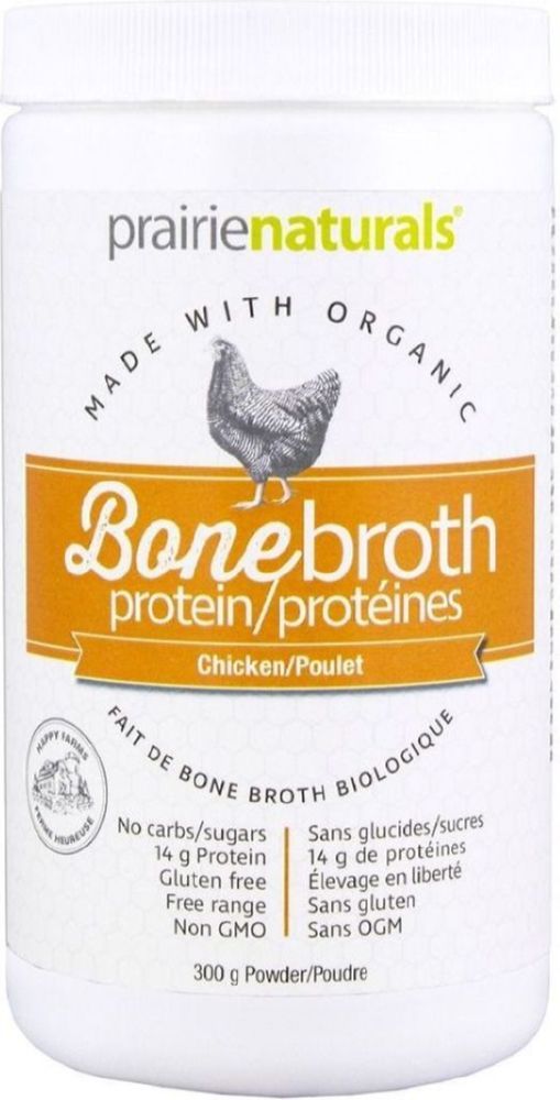 Prairie Naturals Organic Chicken Bone Broth Protein Powder, 300 g
