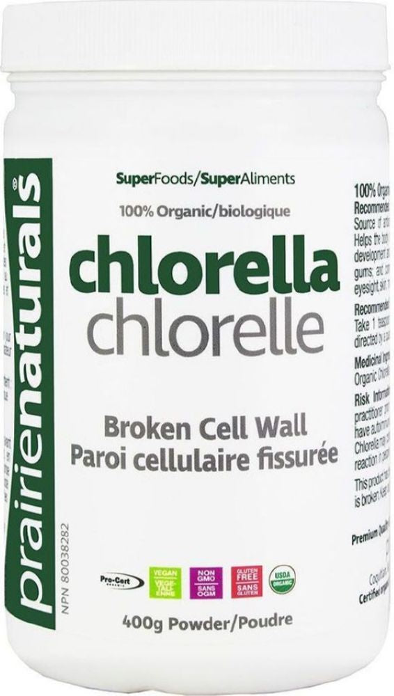 Prairie Naturals Organic Chlorella Powder, 400 g