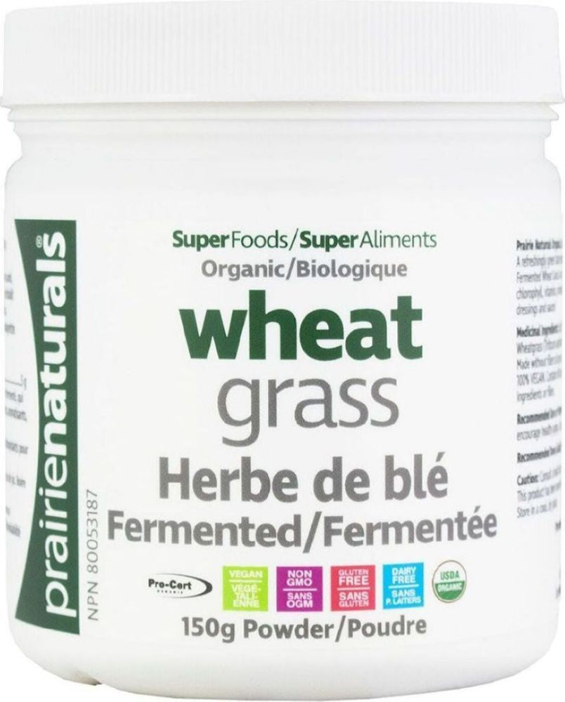 Prairie Naturals Organic Fermented Wheat Grass Powder, 150 g