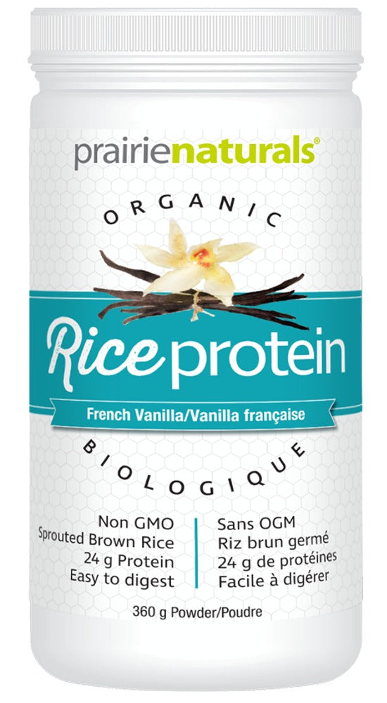 Prairie Naturals Organic Rice Protein, French Vanilla, 360 g