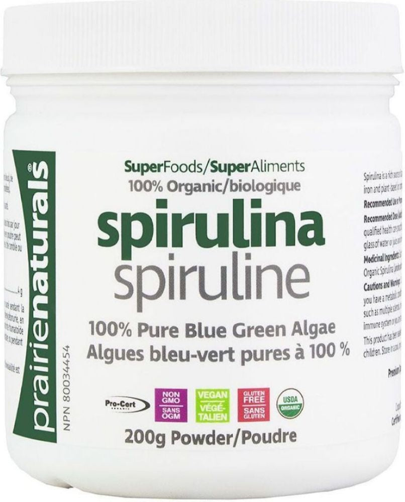 Prairie Naturals Organic Spirulina Powder, 200 g