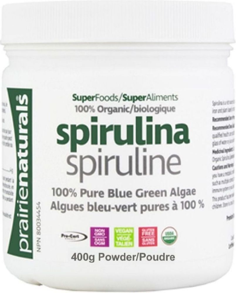Prairie Naturals Organic Spirulina Powder, 400 g